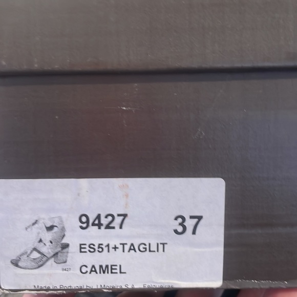 Made in Portugal sz 37 Felmini camel and glittery tan soft leather - Picture 10 of 12